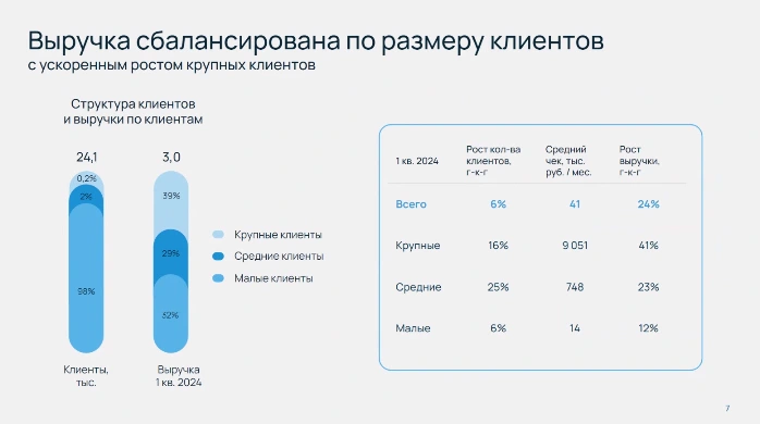 Выручка Selectel сбалансирована по размеру клиентов