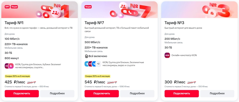 Тарифы МТС с широкополосным доступом в интернет